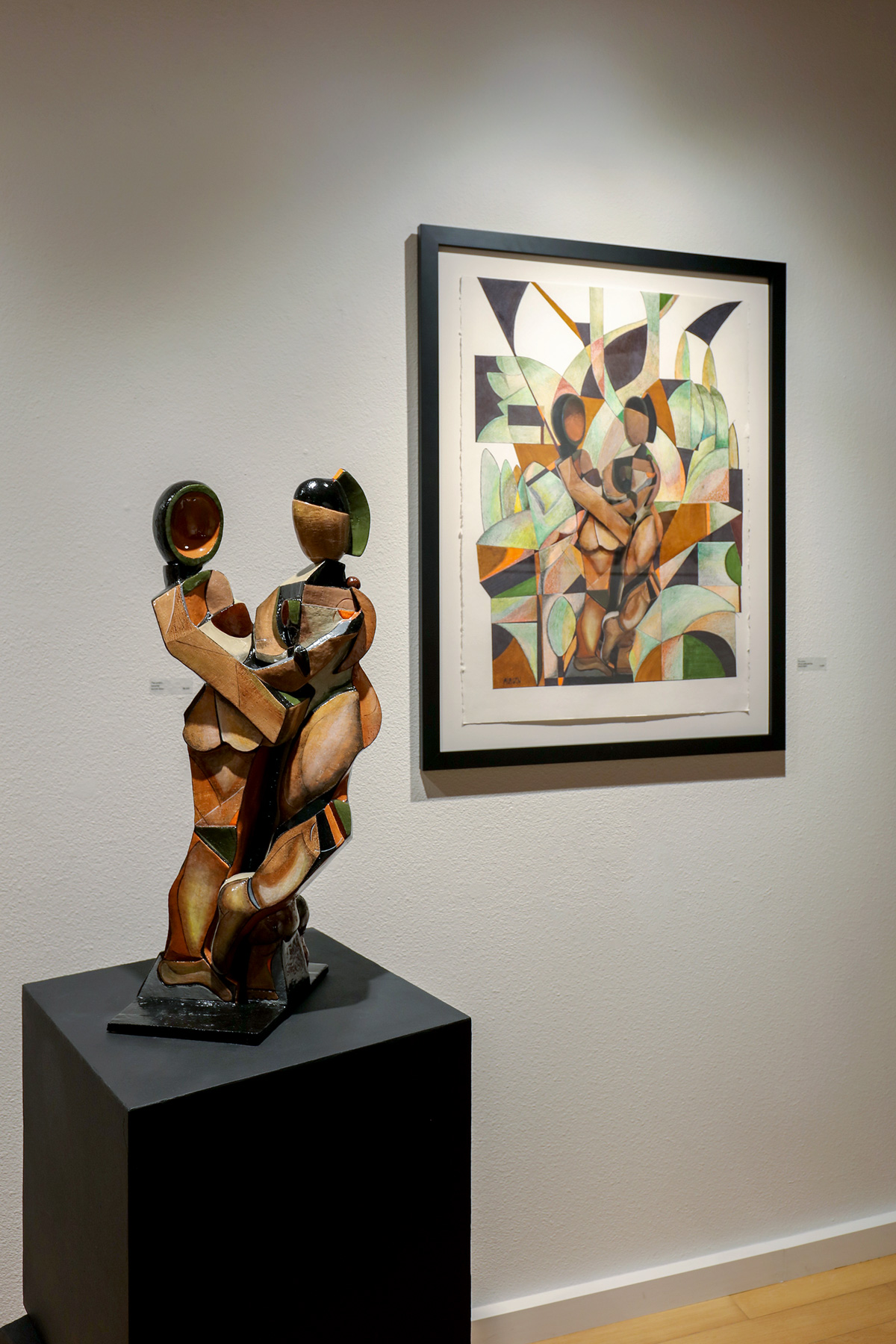Paintings and sculpture from international artists in exhibit at Moberg Gallery