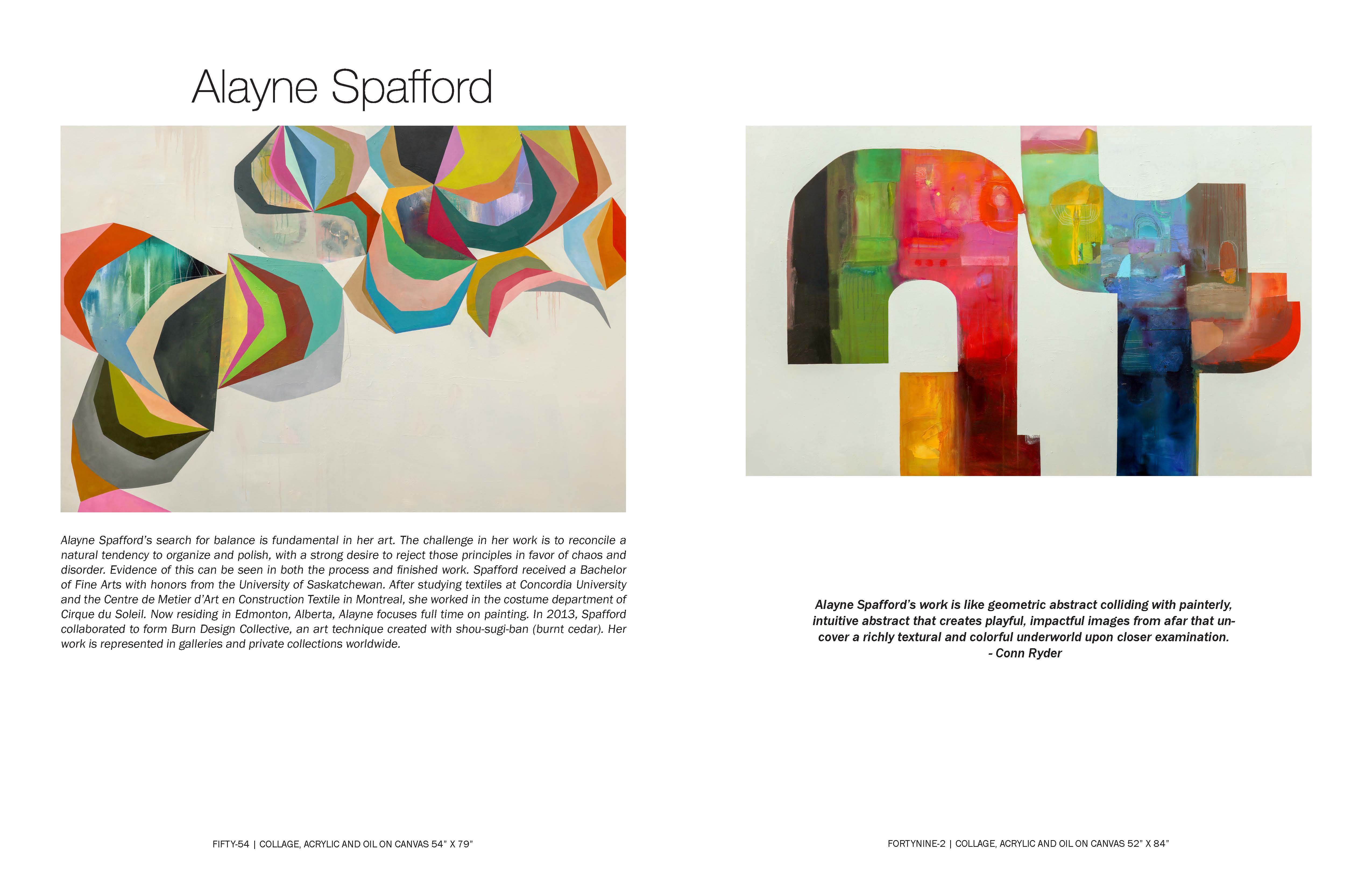 Marketing catalog images of abstract artworks