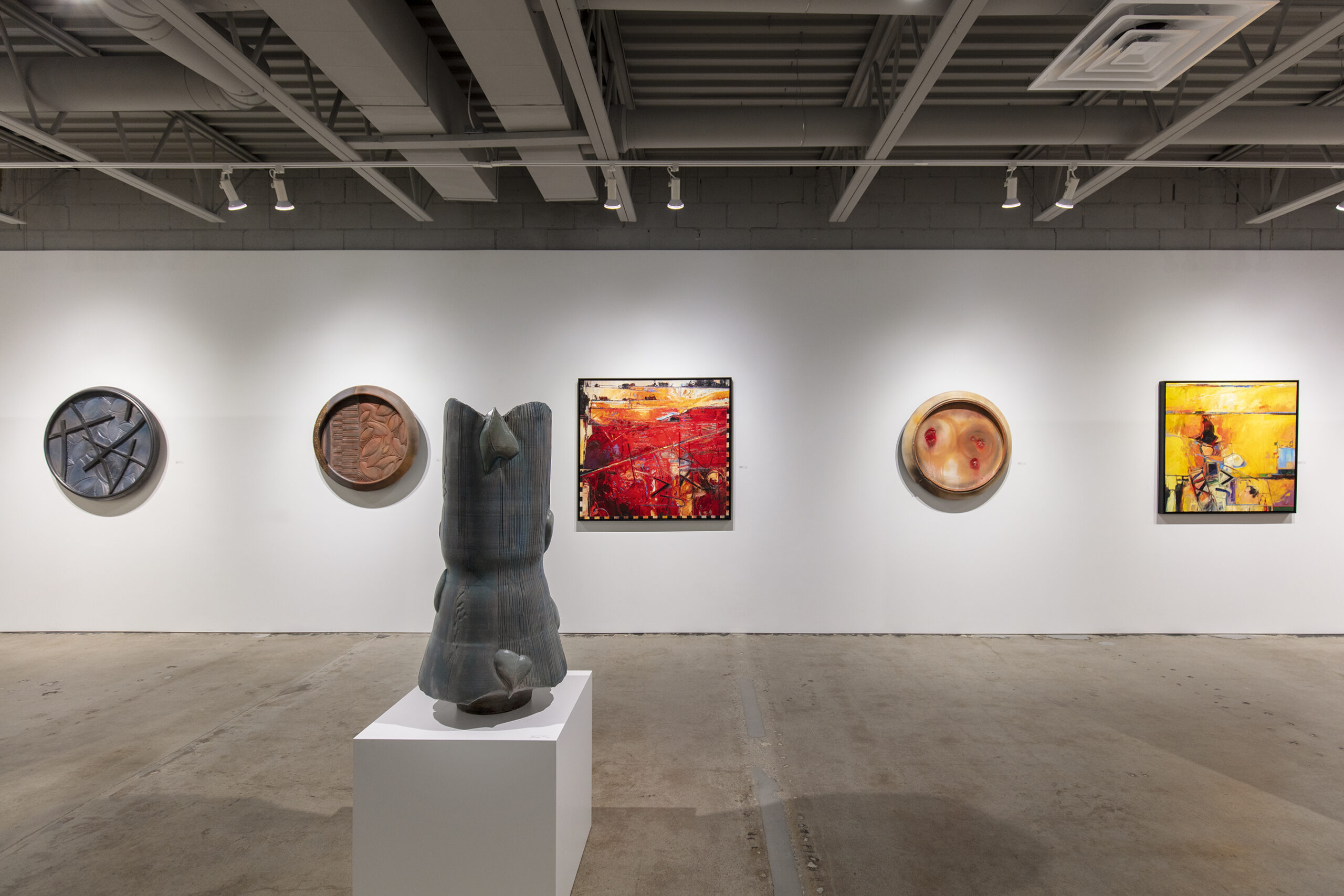 Sculpture by David Dahlquist and paintings by Wendell Arneson