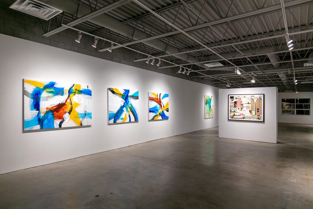 Abstract artworks included in Moberg Gallery's Contemporary Women Paint: Abstract Expressions