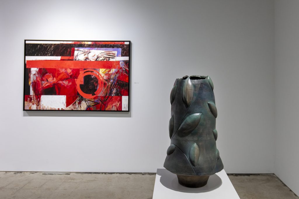 Sculpture by David Dahlquist and paintings by Wendell Arneson